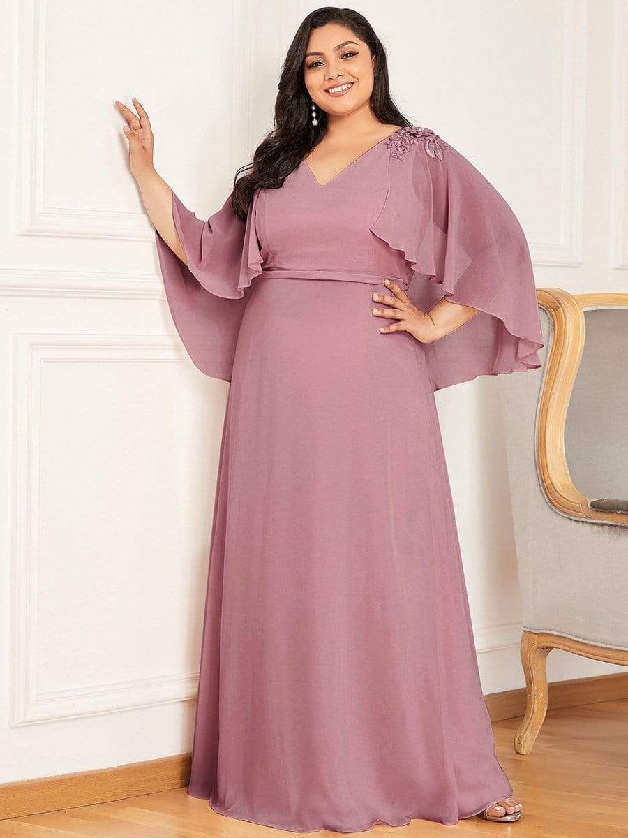 Women's Plus Size Long Formal Bridesmaid Dress with Wraps sold by Ever Pretty product image thumbnail 4