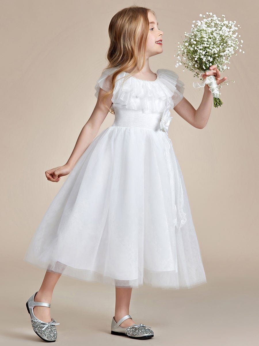 Dreamy Round Neckline Empire Waist Double Tulle Flower Girl Dress sold by Ever Pretty product image thumbnail 5