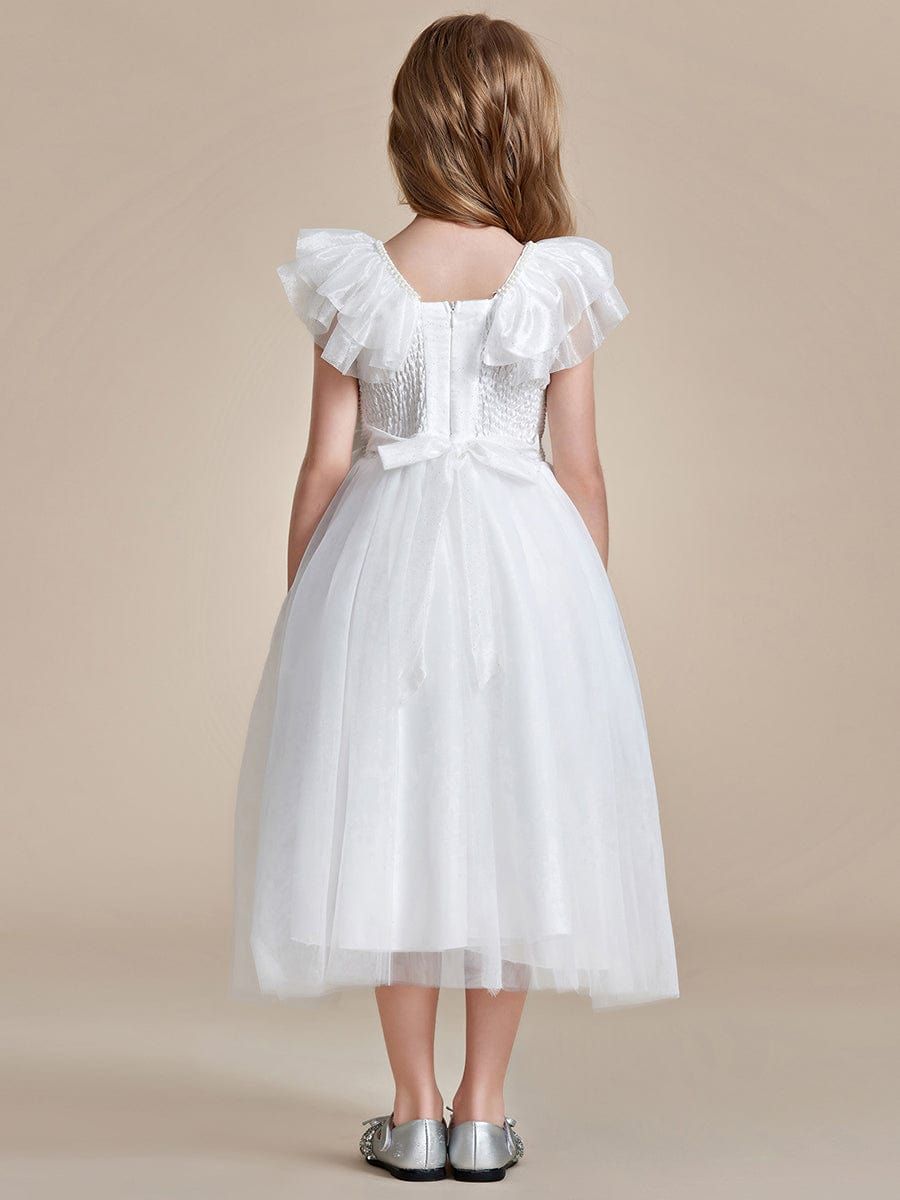 Dreamy Round Neckline Empire Waist Double Tulle Flower Girl Dress sold by Ever Pretty product image thumbnail 2