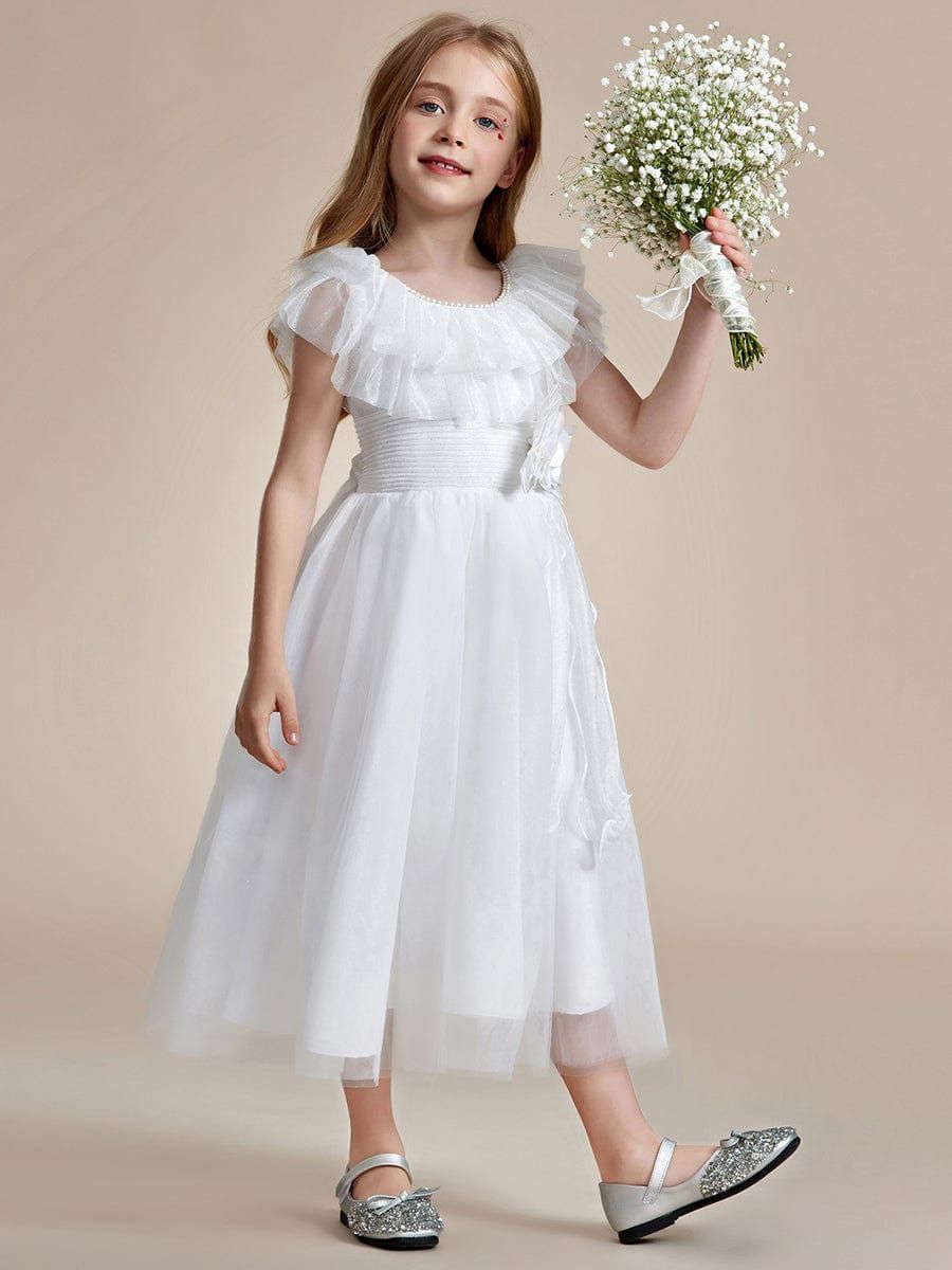Dreamy Round Neckline Empire Waist Double Tulle Flower Girl Dress sold by Ever Pretty product image thumbnail 3
