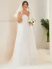 Plus Size Empire Waist Sleeveless Lace Sheer A-Line Wedding Dress sold by Ever Pretty