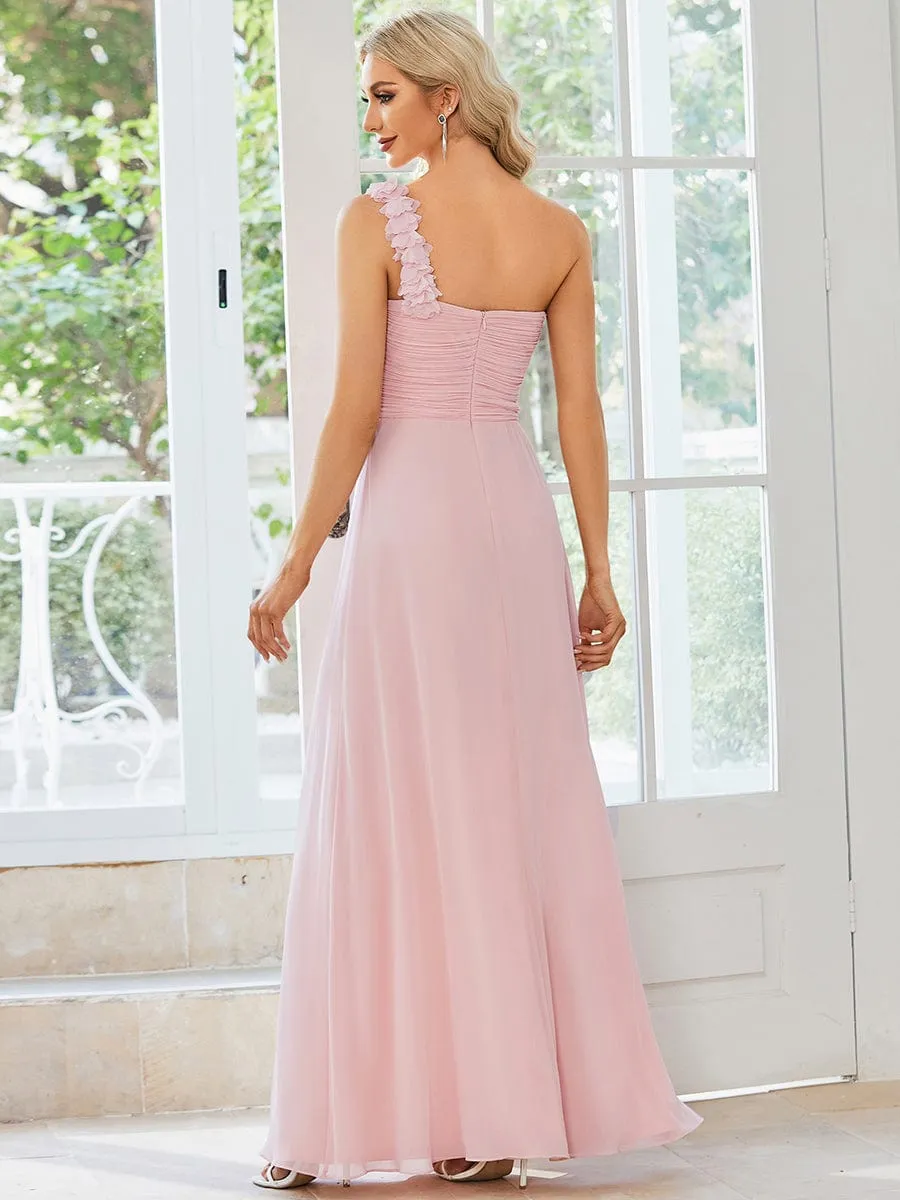 ever JAYLEEN|Sweet Pleated Bodice One Shoulder Chiffon Bridesmaid Dress sold by Ever Pretty product image thumbnail 2