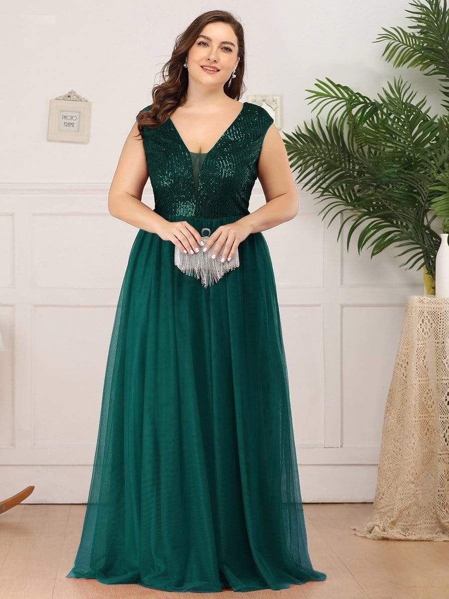 Plus Size Sequin Formal Maxi Dresses for Weddings sold by Ever Pretty product image thumbnail 5