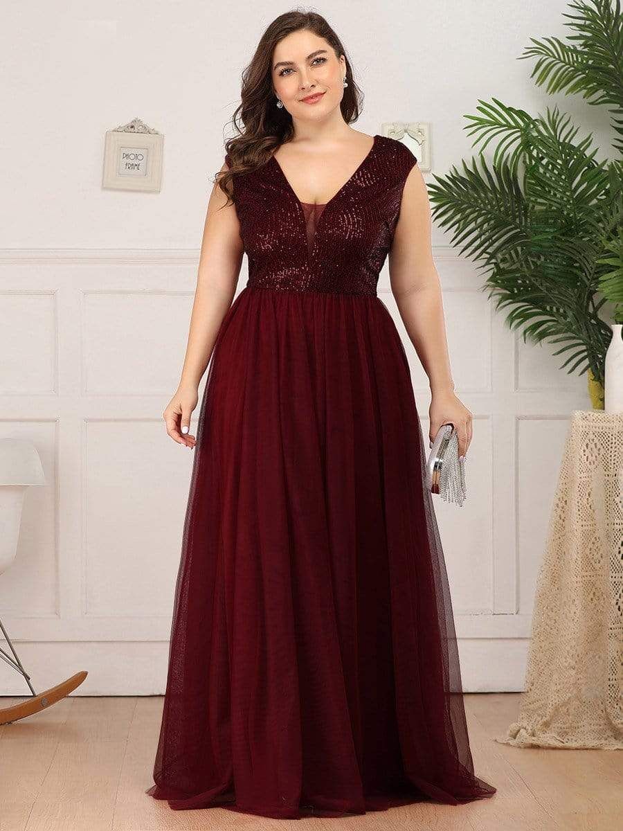 Plus Size Sequin Formal Maxi Dresses for Weddings sold by Ever Pretty product image thumbnail 6