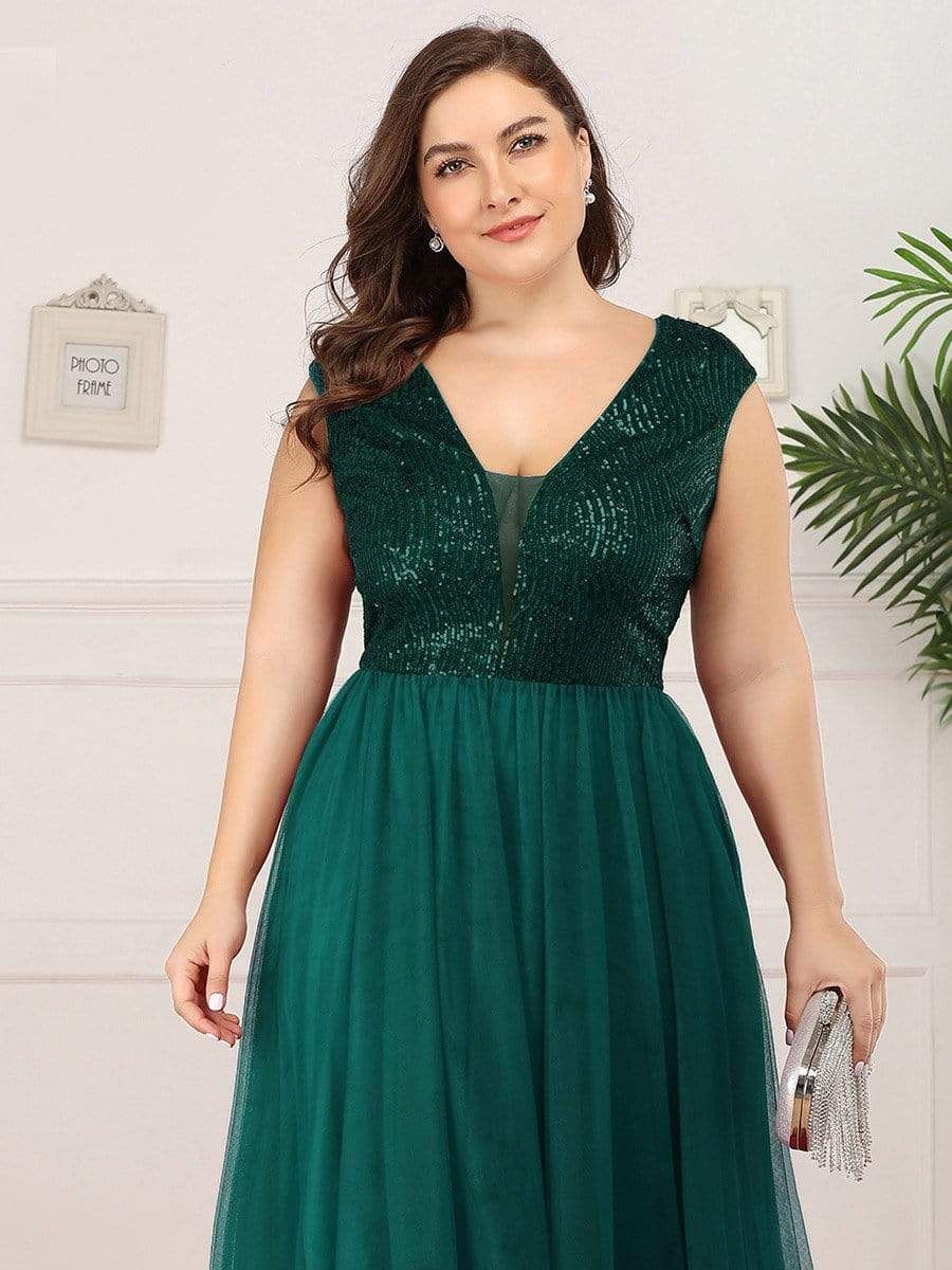 Plus Size Sequin Formal Maxi Dresses for Weddings sold by Ever Pretty product image thumbnail 3