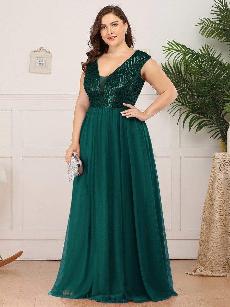 Plus Size Sequin Formal Maxi Dresses for Weddings sold by Ever Pretty product image thumbnail 4