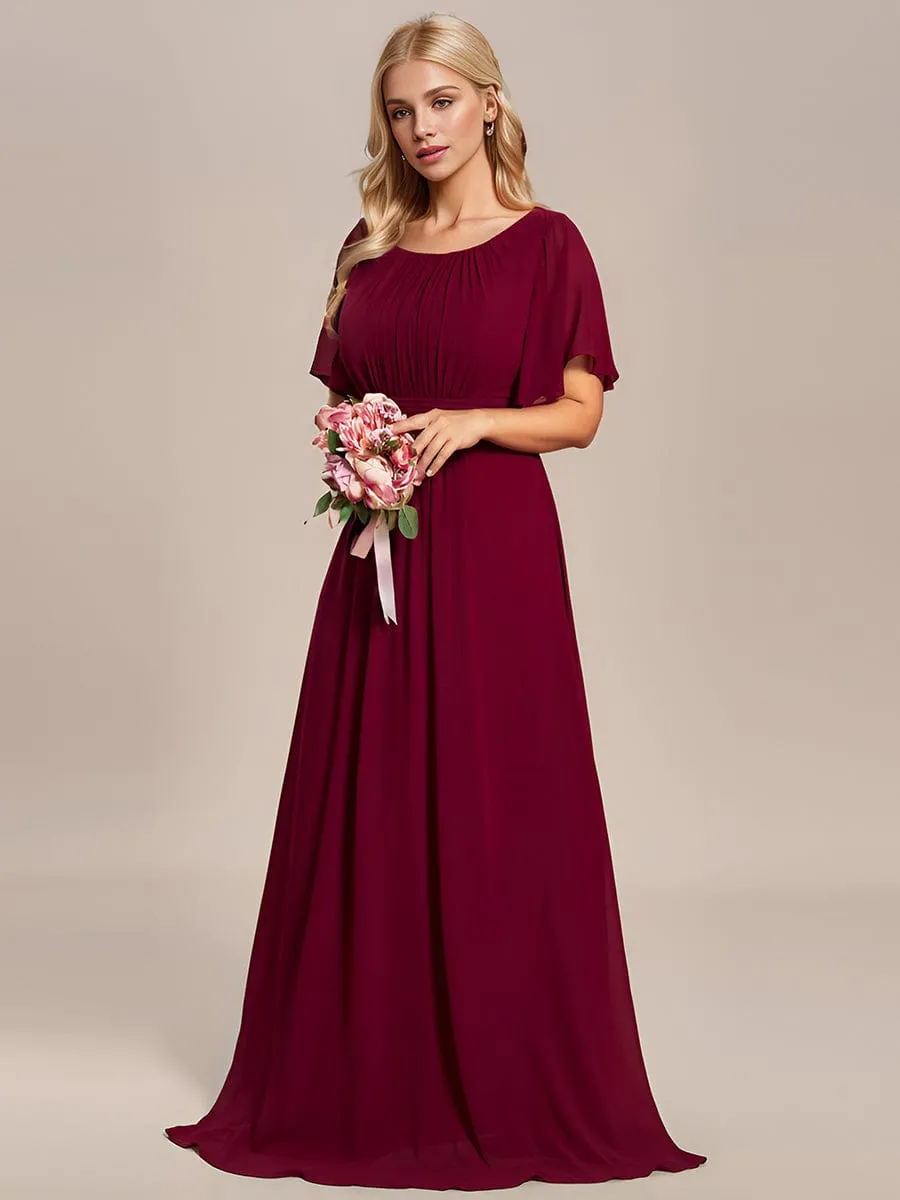 ever KIMORA|Simple Chiffon Pleated A-Line Bridesmaid Dress sold by Ever Pretty product image thumbnail 4