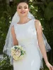 Sleeveless Floral Lace High Neck Side Slit Casual Wedding Dress sold by Ever Pretty