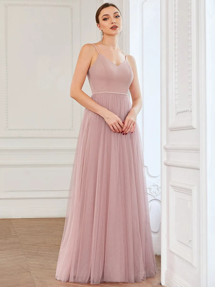 Sweetheart Spaghetti Strap A-Line Tulle Bridesmaid Dress sold by Ever Pretty product image thumbnail 3