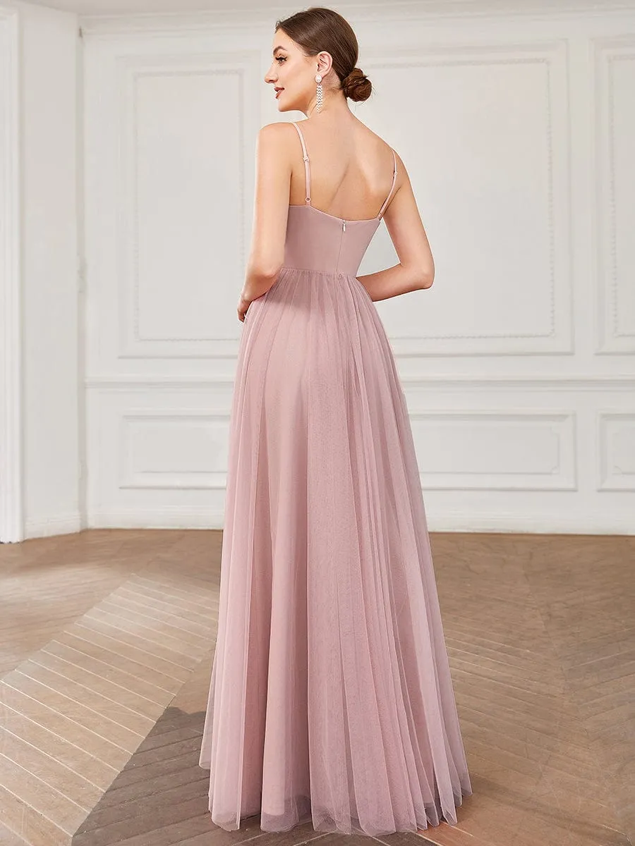 Sweetheart Spaghetti Strap A-Line Tulle Bridesmaid Dress sold by Ever Pretty product image thumbnail 2