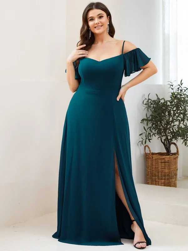 Plus Size Sexy High Slit Long Formal Evening Dresses sold by Ever Pretty