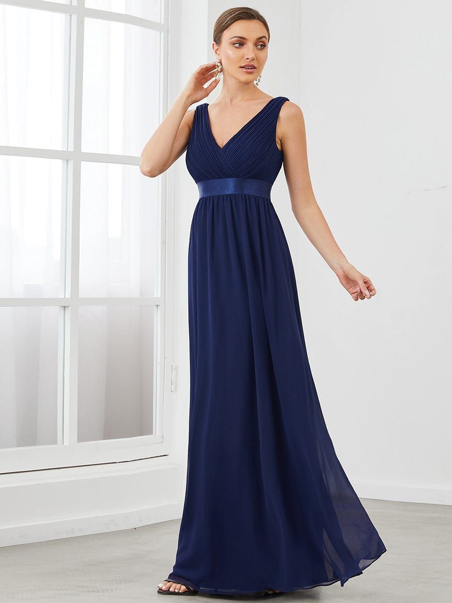 Sleeveless Satin Waist Chiffon A-Line Evening Dress sold by Ever Pretty product image thumbnail 4