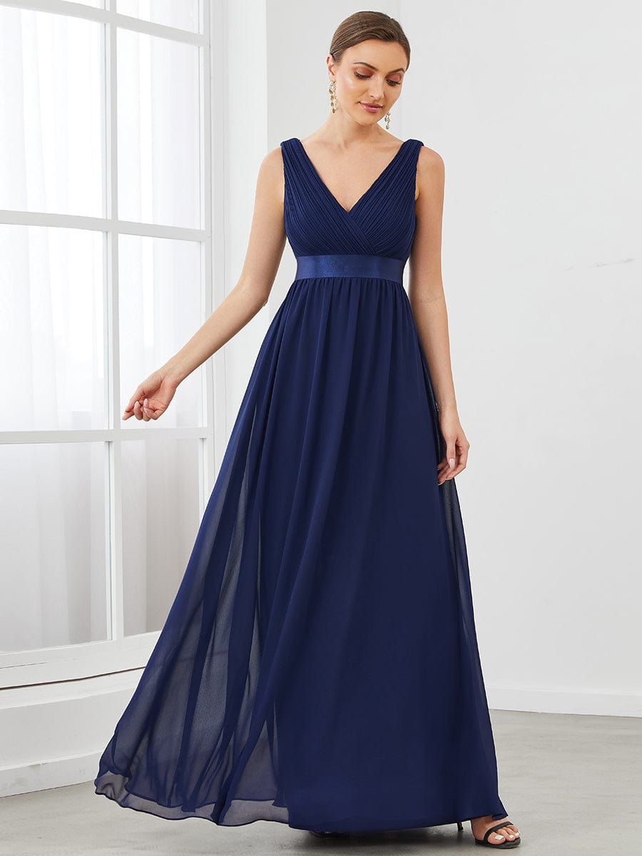 Sleeveless Satin Waist Chiffon A-Line Evening Dress sold by Ever Pretty product image thumbnail 5