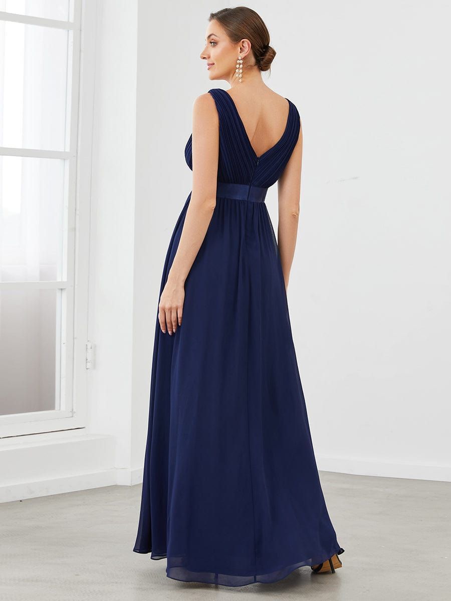 Sleeveless Satin Waist Chiffon A-Line Evening Dress sold by Ever Pretty product image thumbnail 2