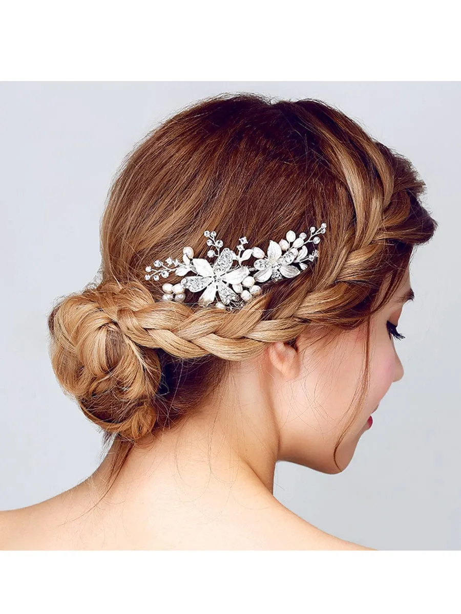 Elegant Handmade Hair Accessories Pearl Rhinestone Hair Comb sold by Ever Pretty product image thumbnail 3