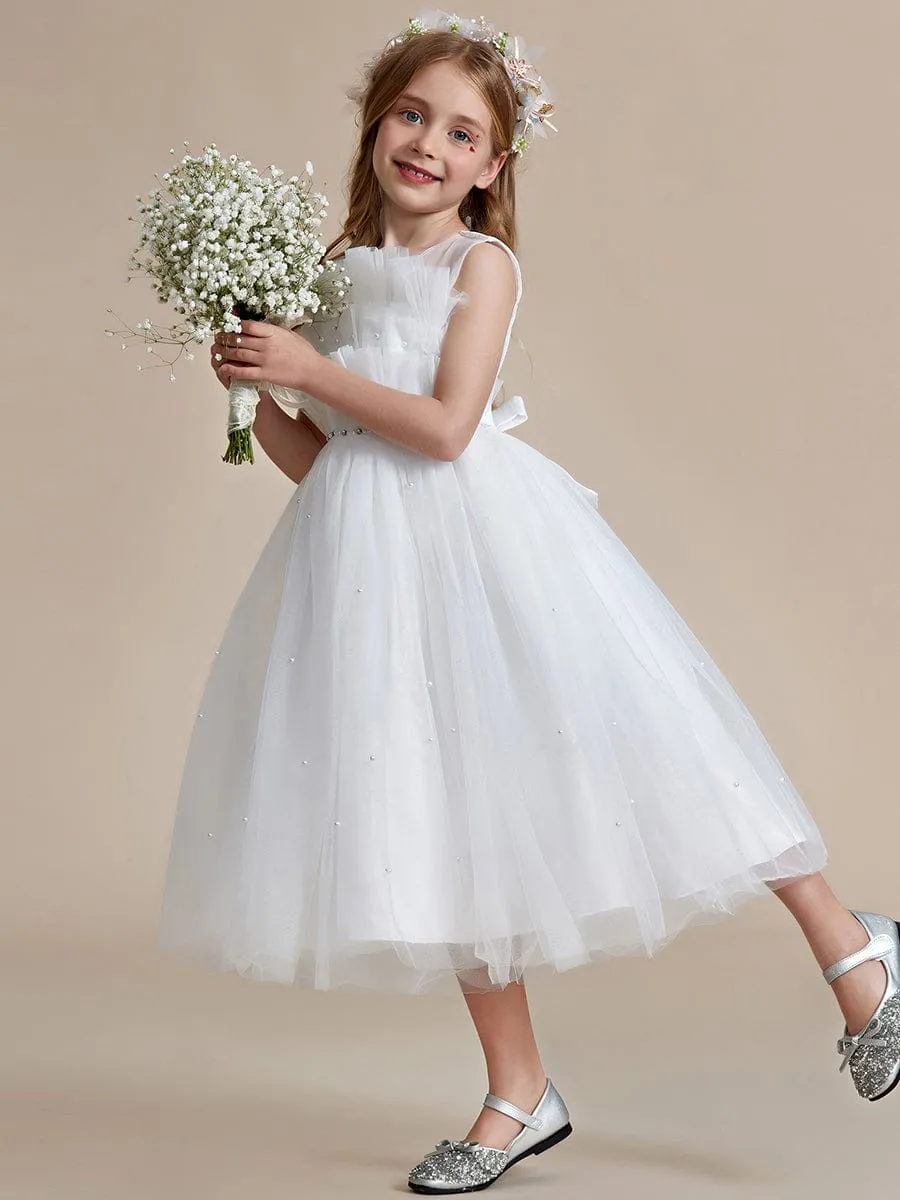 CINDIE|Shiny Flower Girl Dress with layer of tulle on the princess chest sold by Ever Pretty product image thumbnail 4