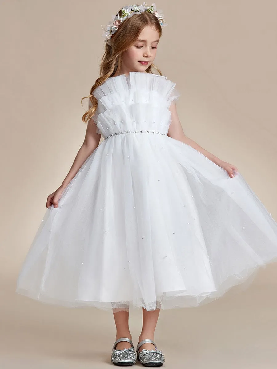 CINDIE|Shiny Flower Girl Dress with layer of tulle on the princess chest sold by Ever Pretty product image thumbnail 5