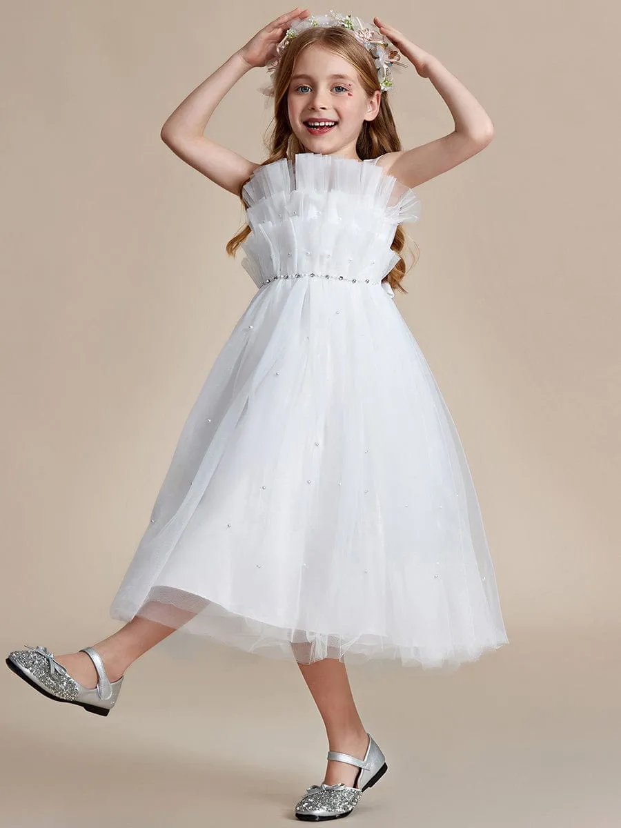 CINDIE|Shiny Flower Girl Dress with layer of tulle on the princess chest sold by Ever Pretty product image thumbnail 3