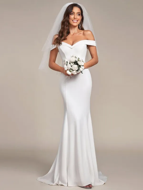 SEOULIS'S BRIDE|Off the Shoulder Mermaid Corset Eloping Dress for Wedding sold by Ever Pretty