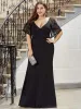 pretty SLOANE|Elegant Plus Size V Neck Fishtail Evening Dress for Women sold by Ever Pretty