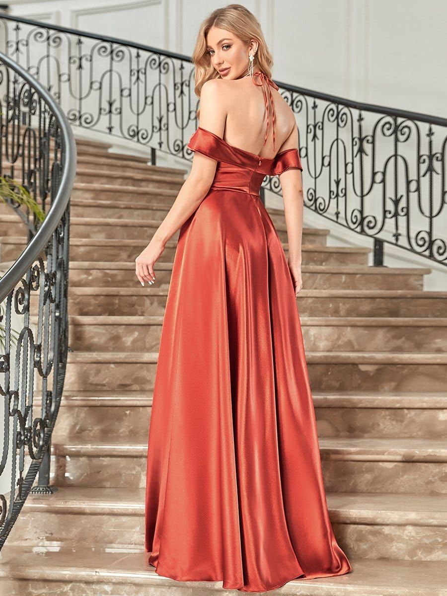 Stylish Floor-Length Off Shoulder Halter Evening Dress sold by Ever Pretty product image thumbnail 2