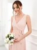 Chiffon Sleeveless Front Slit V-Neck Layered Formal Evening Dress sold by Ever Pretty
