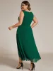 pretty IRYS|Sleeveless V-Neck High Low Plus Size Wedding Guest Dress with Floral Applique sold by Ever Pretty