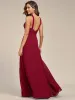 Halter Neck Pleated Chiffon Waist Buckle Decoration Maxi Evening Dress sold by Ever Pretty