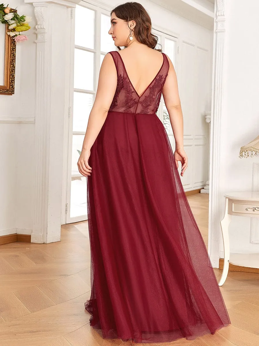 Plus Size Maxi Long Ethereal Tulle Formal Evening Dress sold by Ever Pretty product image thumbnail 2