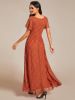Asymmetrical Hem Lace Short Sleeves Ruffled Formal Evening Dress sold by Ever Pretty