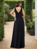 ever SORAYA|Sleeveless V-Neck Empire Waist High Slit Floor-Length Evening Dress sold by Ever Pretty