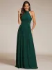 ever EVERLAINE|Halter Neck Pleated Glittery Formal Evening Dress with Empire Waist sold by Ever Pretty