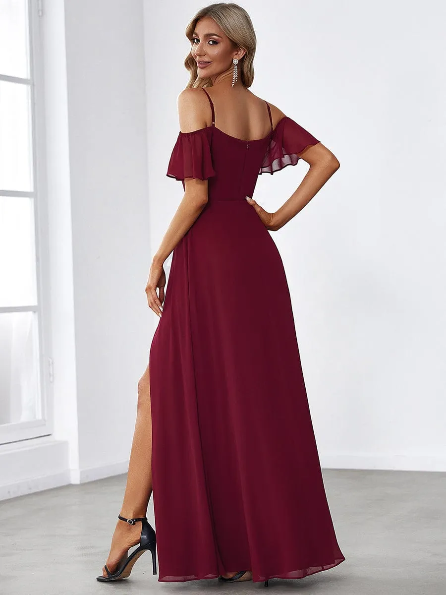ever REYA|Stylish Cold Shoulder Flare Sleeves Flowy Bridesmaid Dress sold by Ever Pretty product image thumbnail 2