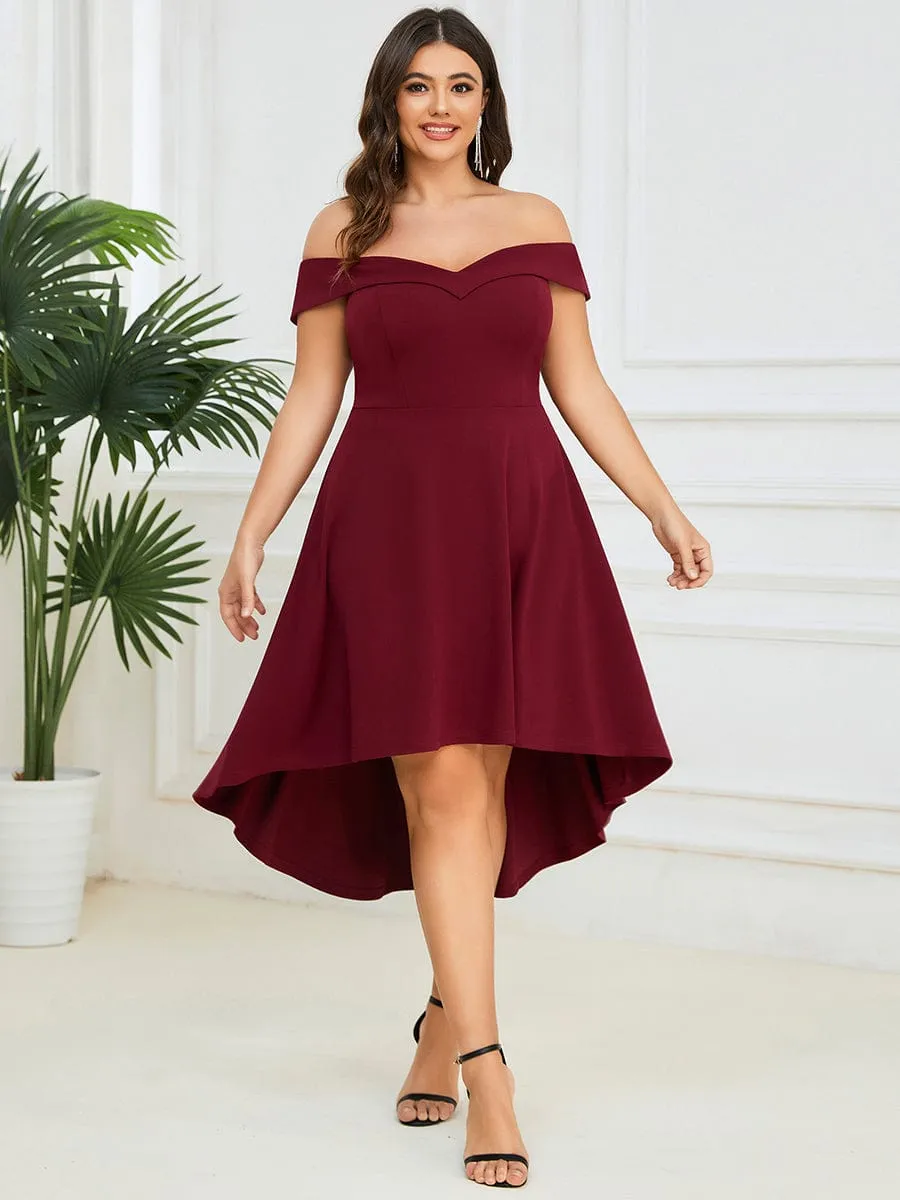Chic Off Shoulder Midi Length A-Line Formal Dress sold by Ever Pretty product image thumbnail 5
