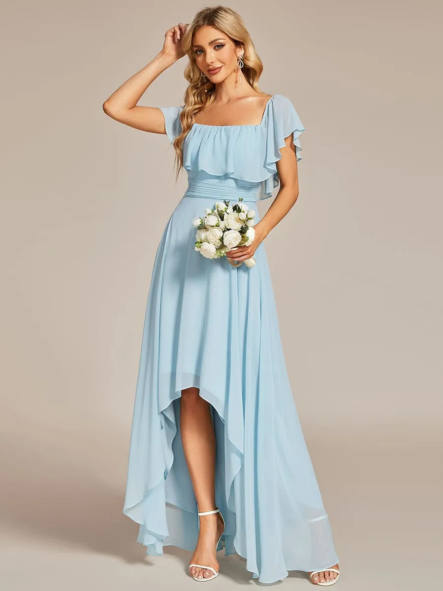 Elegant Chiffon High-Low Off The Shoulder Bridesmaid Dress sold by Ever Pretty product image thumbnail 3