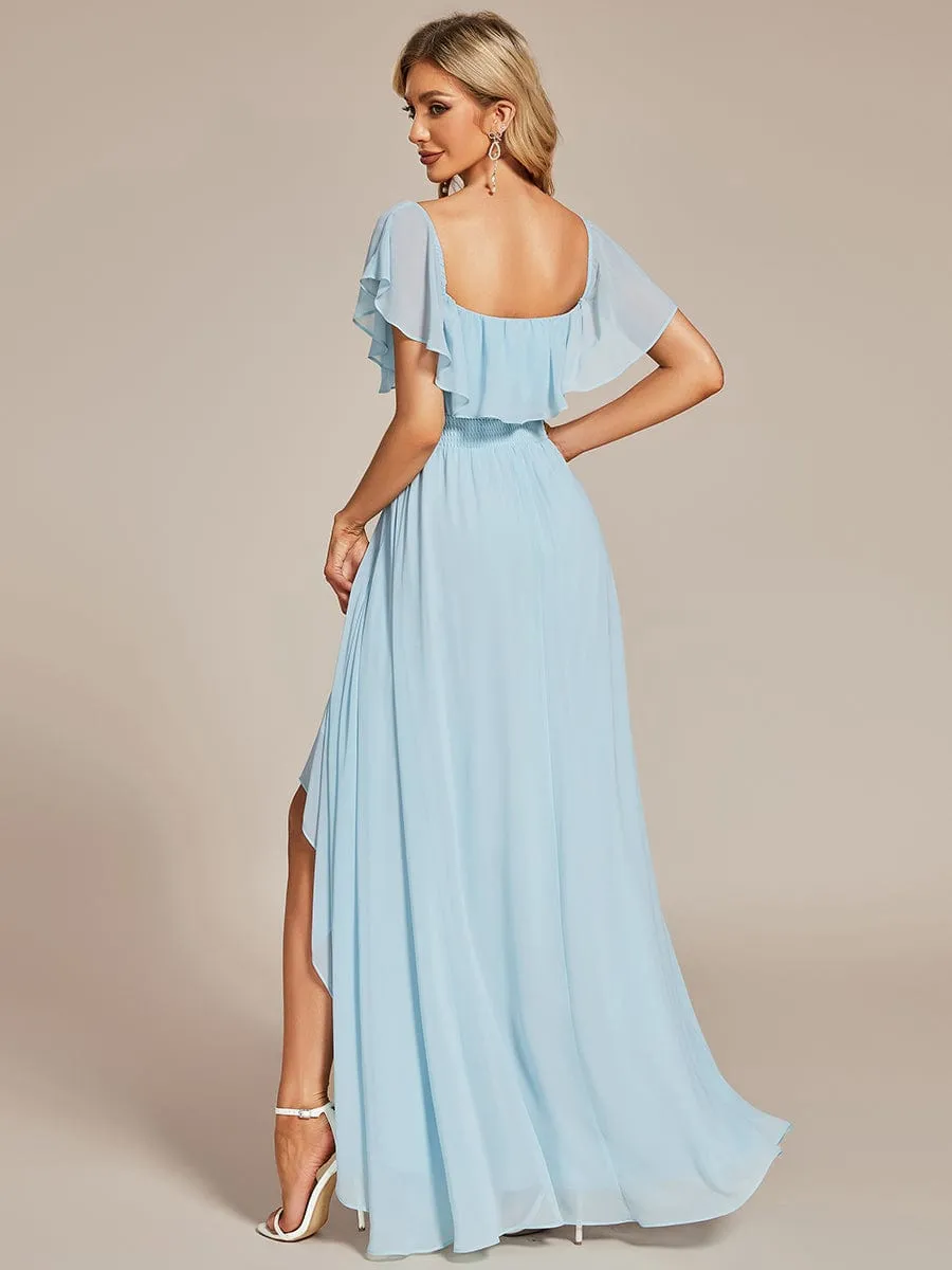 Elegant Chiffon High-Low Off The Shoulder Bridesmaid Dress sold by Ever Pretty product image thumbnail 4