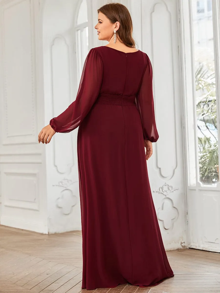 ever CELESTE|Custom Size See-Through Puff Sleeve Chiffon Bridesmaid Dress sold by Ever Pretty product image thumbnail 5