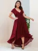 Custom Size Short Sleeve Vintage Lace High Low Mother of the Bride Dress sold by Ever Pretty