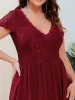 Custom Size Short Sleeve Vintage Lace High Low Mother of the Bride Dress sold by Ever Pretty
