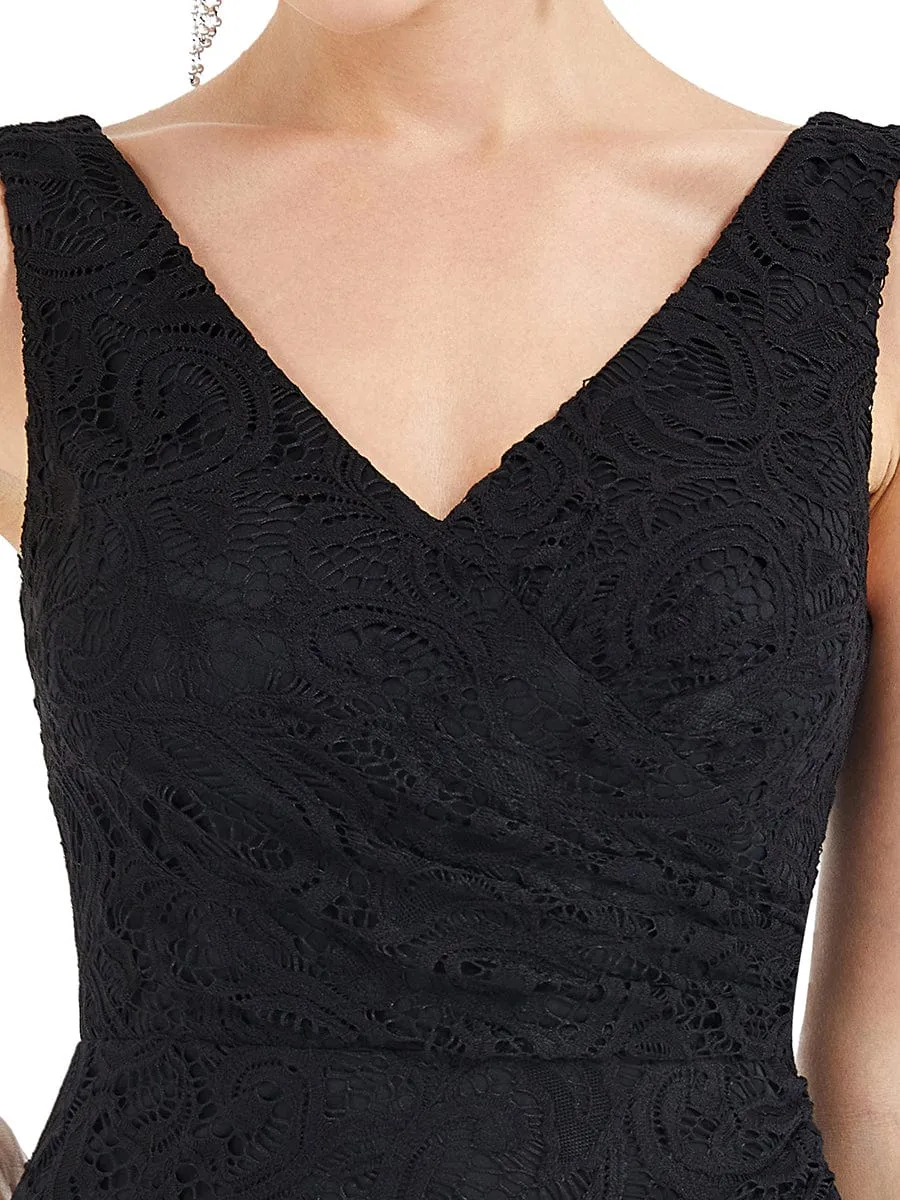 Pleated Lace Bodycon Sleeveless Floor-Length Formal Evening Dress sold by Ever Pretty product image thumbnail 5