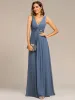 Brave Iris | Floral Applique Sleeveless Chiffon Long Formal Evening Dress sold by Ever Pretty