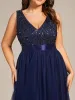 ever CALLIE|Custom Size Sequin Sleeveless Ribbon Waist Tulle High Low Evening Dress sold by Ever Pretty