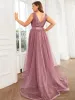 ever CALLIE|Custom Size Sequin Sleeveless Ribbon Waist Tulle High Low Evening Dress sold by Ever Pretty