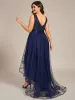 ever CALLIE|Custom Size Sequin Sleeveless Ribbon Waist Tulle High Low Evening Dress sold by Ever Pretty