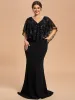 Plus Size Sequin Cape Short Sleeves Mermaid Formal Evening Dresses sold by Ever Pretty