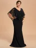 Plus Size Sequin Cape Short Sleeves Mermaid Formal Evening Dresses sold by Ever Pretty