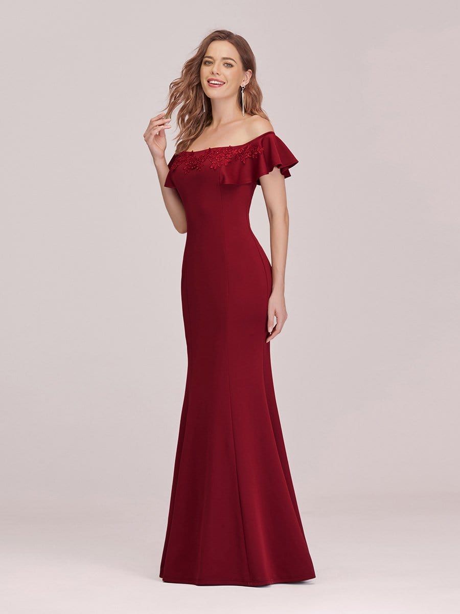 Sexy Off Shoulder Mermaid Evening Dress with Appliques sold by Ever Pretty product image thumbnail 3