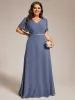 pretty LAYLAH|Plus Size Pleated A-Line Shiny Belt Chiffon Formal Evening Dress sold by Ever Pretty