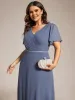 pretty LAYLAH|Plus Size Pleated A-Line Shiny Belt Chiffon Formal Evening Dress sold by Ever Pretty