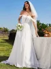 Off Shoulder Lace-Up Back Chiffon A-Line Wedding Dress sold by Ever Pretty